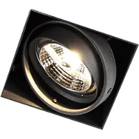 QAZQA Inbouwspot zwart GU10 AR70 trimless - Oneon