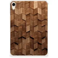B2Ctelecom Silicone Tablet Hoes voor Apple iPad mini 6 (2021) Wooden Cubes