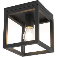 QAZQA Industriële plafondlamp zwart staal - Cage