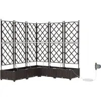 vidaXL Plantenbak 5 st Bruin 120 x 120 x 126 cm PP