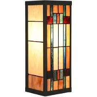 Clayre & Eef Wandlamp Tiffany, 14x16x40 cm, beige glas