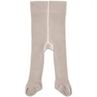 Kipkep Stay-on-Tights Cookie Maillot Beige Jongens/Meisjes Katoen Effen - maat 6-12 mnd