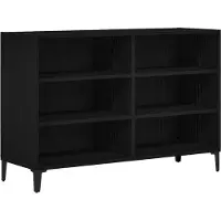 vidaXL Dressoir, zwart, eikenlook, 103,5 x 35 x 70 cm, houtvezel