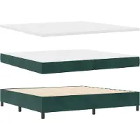 vidaXL Boxspring bed met hoofdeinde Donkergroen 200 x 200 cm Fluweel