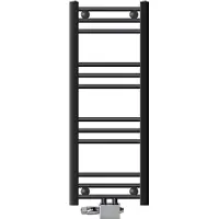 LuxeBath Badkamer radiator middenaansluiting 300x800 mm antraciet recht met universele aansluitset