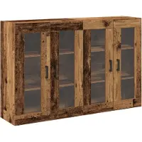 vidaXL Wandkasten 2 st Oud Hout 69,5 x 34 x 90 cm Bewerkt hout