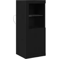 vidaXL LED Dressoir Zwart 41 x 37 x 100 cm Bewerkt hout