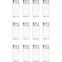 Krumble Kruidenpotjes set van 12 - Glas - 120 ml - Met deksel