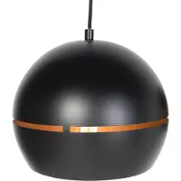 QAZQA Design hanglamp zwart met gouden binnenkant 3-lichts - Buell