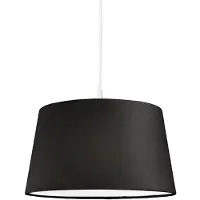 QAZQA Moderne hanglamp wit met zwarte kap 45 cm - Pendel