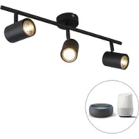 QAZQA Smart spots zwart kantelbaar incl. WiFi GU10 - Jeana 3