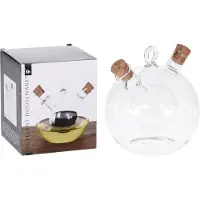 Excellent houseware Azijn/olie fles met schenktuit 480ml - Glas - Olie- en azijnstellen