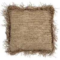 J-Line Cushion jeff square raffia natural large
