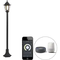 QAZQA Smart lantaarn zwart 122 cm incl. Wifi ST64 - New Haven