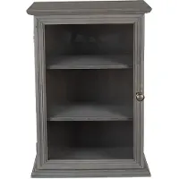 Clayre & Eef Wandkast 33x15x50 cm hout glas rechthoek opbergkast
