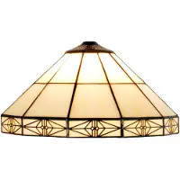 LumiLamp Lampenkap tiffany Ø 32x16 cm glas driehoek glazen lampenkap