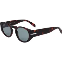 David Beckham Zonnebril - - DB 7033/S 0UC/QT - Ronde montuur van acetaat Havana - Groene glazen - 48 mm