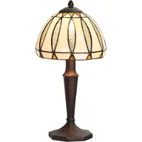 Clayre & Eef Tiffany tafellamp Ø 19x40 cm glas tiffany bureaulamp