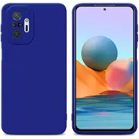 Cadorabo Cover voor Xiaomi RedMi NOTE 10 PRO in TPU Fluid LM162 Style (Xiaomi Redmi Note 10 Pro), Smartphonehoes, Blauw