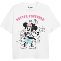 Disney Meisjes Beter Samen Mickey & Minnie Mouse T-Shirt (Wit)