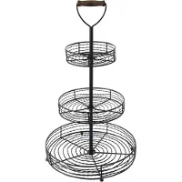 Clayre & Eef Etagère 3 laags Ø 34x59 cm ijzer rond fruitschaal etagère
