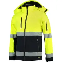 Tricorp 403007 Softshell ISO20471 Fluor Geel-Marineblauw maat 3XL heren