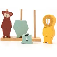 Trixie Stapeltoren - Houten Speelgoed - Stapelstenen voor Kinderen - Puzzel Stapelblokken - Vanaf 1 jaar - Stimuleert Ontwikkeling