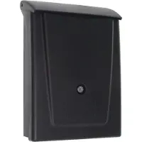 Rottner Kunststof Brievenbus Jonas - Zwart - 34x25x11 cm - Inworp: 3,2x21,5 cm