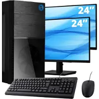 Screenon Intel Compleet PC + 2 x 24" Monitor + Muis & Toetsenbord | Intel Core i5 | 16 GB DDR4 | 500 GB SSD - NVMe | RTX 3050 | Windows 11 Pro + WiFi & Bluetooth