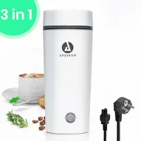 Apeiron 3 in 1 Reis Waterkoker - 350 ML - Draagbare Mini Thermosfles - Auto & Camping - Kleine Water Koker - Geschikt Voor Babyvoeding