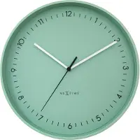 Nextime Berlin L – Wandklok – 40 cm – Metaal – Mintgroen – Stil