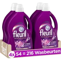 Fleuril 4x Wasmiddel 54 Wasbeurten Color Blossom 2,430 Liter
