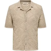 Only & Sons Gebreid vest 'ONSKOLMAR' beige