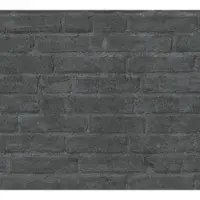 Living Walls BAKSTENEN BEHANG | Industrieel - grijs zwart - Industrial