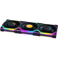 Lian Li UNI FAN SL Wireless LCD Lüfter, ARGB, PWM, 3er-Pack inkl. Controller PC-ventilator Zwart (b x h x d) 120 x 124.5 x 28 mm
