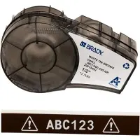 Brady M21-500-595-BR tape vinyl | wit op bruin | 12,7mm x 6,40m
