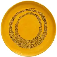Serax Serveerbord Feast Tableware By Ottolenghi Yellow Dots Black S 35 cm