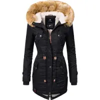 NAVAHOO Winterparka 'La Viva' zwart