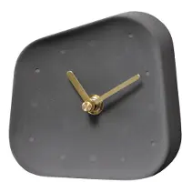 QUVIO Tafelklok 3,5 x 11,5 x 11,5 cm - Antraciet