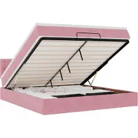 vidaXL Ottoman bed met matras 180x200 cm fluweel roze
