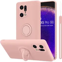 Cadorabo TPU Liquid Ring Silicone Case Cover voor Oppo FIND X5 PRO (Oppo Reno 7 5G, Oppo Find X5 Lite), Smartphonehoes, Roze