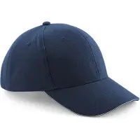 Beechfield Pet Pro-Style in geborsteld katoen B65 - French Navy / Stone - One size