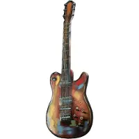 Clayre & Eef 3d schilderijen metaal gitaar 28x83 cm metaal