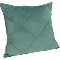 QUVIO Kussenhoes geruit - Fluweel - 50 x 50 cm - Eucalyptus groen