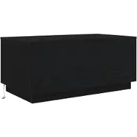 vidaXL Salontafel met LED-verlichting 90x50x40 cm zwart eiken