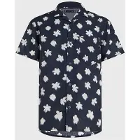 Tommy Hilfiger Regular Fit Overhemd Korte mouw Marine