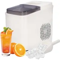 Ocina IJsblokjesmachine met IJsschep - IJsblokjesmaker - IJsklontjes Machine - Ice Cube Maker - IJsmachine - 2 Liter - 7-10 Min - 12kg/24u - Wit