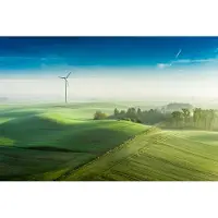 Karo-art Fotobehang Luchtfoto Van Een Groene Weide 3D - Vliesbehang - 300 x 210 cm
