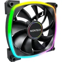 Montech AX140 PWM ARGB Lüfter - 140mm, schwarz PC-ventilator Zwart (b x h x d) 140 x 140 x 25 mm Incl. LED-verlichting