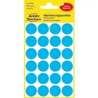 Avery Zweckform Etiket Avery 3005 rond 18mm blauw 96 stuks - 8 stuks